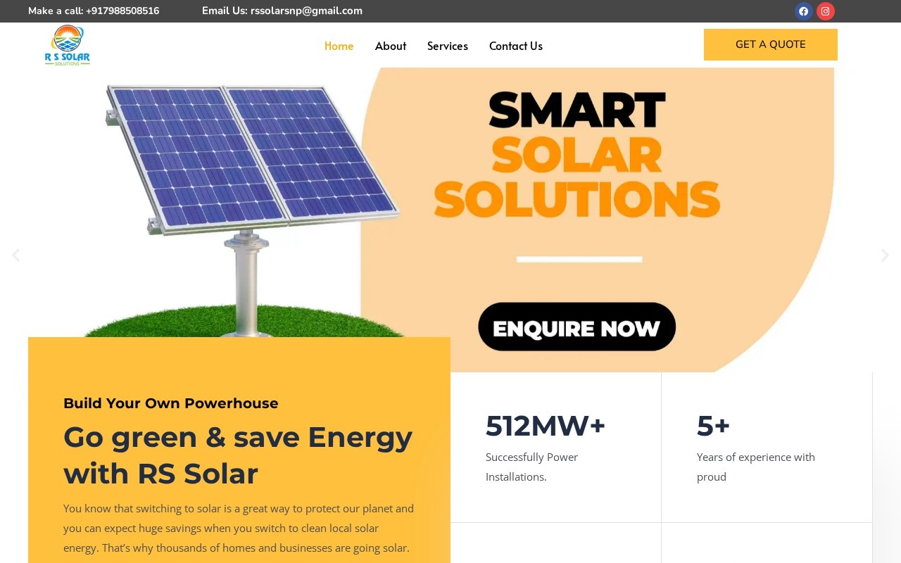 R S Solar — homepage