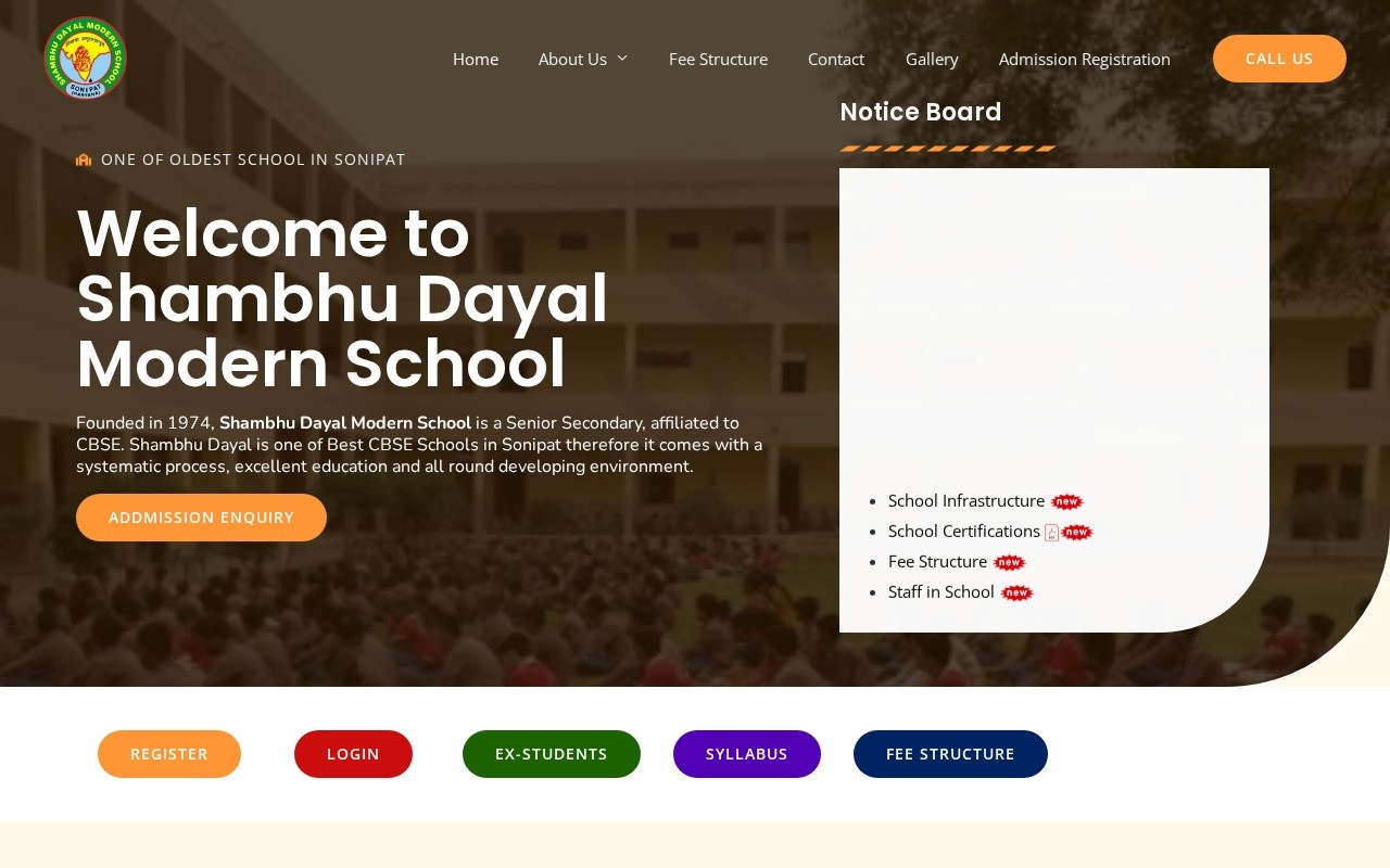 Shambhu Dayal School — homepage